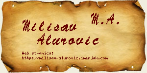 Milisav Alurović vizit kartica